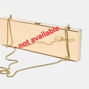 Zara Gold Clutch Bag